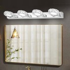Modern 4 Heads Bathroom Vanity Led Crystal Mirror Light Front Wall Lamp Fixture