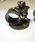 Reed   Barton Antique Figural Napkin Ring Rings Set Of Two - Smart Frog