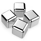 Stainless Steel Reusable Ice Cubes whiskey wine beverage 4pc Velvet Bag gift Box