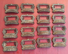 Set Of 16 Cast Iron East Lake Apothecary Cabinet Drawer Pulls Handles Label Slot