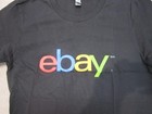 Kids Size Lg  Ebay T-shirt - Black W logo - New - Cotton