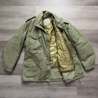Us Military Og-107  M-65 Field Jacket     Sz L Long  Quilted Liner     Vtg 80s 