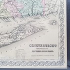 Connecticut New York Rhode Island Map Colton 1856 Original Hand Colored Matted