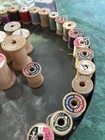 51 Vintage Wood Spools Of Thread Many Colors-many Empty Usa