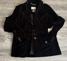 Joie Velvet Blazer Jacket Women   s Large Black Business Career Formal Elegant Nwt