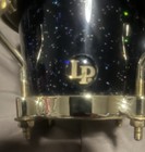 Lp Galaxy Mini Black Sparkle Bongo Drums With Gold Hardware