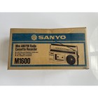 Vintage  new In Box  Sanyo M1600 Mini Am fm Radio Cassette Recorder