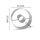 3 1 Inch Doughnut Cutter - Stainless Steel 3 1   Silver 