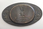 C 1902  Art Nouveau Brass Rathskeller Hotel Seattle Restaurant Griffin Tip Tray 