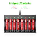 Ebl Aa Aaa Rechargeable Lithium Li-ion Batteries 1 5v   Battery Charger Lot