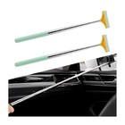  Car Side Mirror Squeegee  2pcs Retractable Vehicle Rearview Mirror Wiper Green