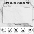 Extra Large Silicone Mat 48  X 24  Mats For 36 l X 24 w  White 