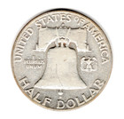 Lot Of 1 Franklin Silver Half Us 50c - 90  Silver 1948-63 Various Dates   Grades