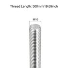 2 Pcs Fully Threaded Rod M10 X 500mm 1 5mm Pitch 304 Stainless Steel Right Hand