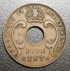 1941-i East Africa   Kenya Uganda Tanzania   5 Cents Old Wwii Era Coin Km 25 1
