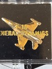 Vintage F-16 General Dynamics Fighting Falcon Gold Tone Pin With Case