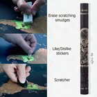 Scratch Off World Map Poster 33x23 Large Travel Destination Tracker Black - New