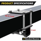 Maxxhaul 50173 Hitch Receiver 2  X Adapter For 4 Inch Square  pack Of 1 