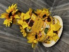 Sunflowers Baby Diaper Cake Shower Centerpiece Gift Newborn Present Girls