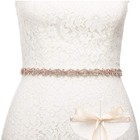 Handmade Thin Crystal Bridal Sash Rhinestone Belt For Wedding Bride Bridesmaids 