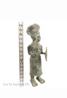 Vintage African Benin Bronze Warrior Figure     Edo Kingdom Style     17  Tall