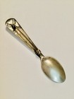 Vtg Navajo Sterling Silver Fred Harvey Era Turquoise Stamped Arrow Spoon Brooch