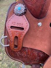 15   Posie  Western Barrel Saddle W in-seat Stirrup Straps