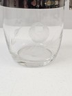 Vintage Etched Glass Ice Bucket W stainless Lid And Tongs
