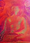 Vintage Hambly Studios  the Buddha   13 Ghost Rare Blacklight Poster