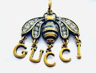 Vtg Gucci  Pendant  Bees Black 2  Inch Zipper Pull