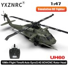 Yxznrc Uh60 Black Hawk 6ch Gyro 2 4g 6-axis 3d Flybarless 1 47 Rc Helicopter
