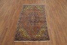 Geometric Wool Rust Traditional Accent Rug 3x6 Hand-knotted Foyer Carpet