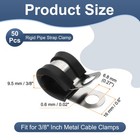 50pcs 3 8  Ss Cable Clamps  Rigid Conduit Straps  Pipe Clamps Heavy Duty