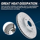 Front   Rear Drilled Disc Brakes Rotors For 2005-21 Chrysler 300 2006-20 Charger