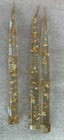 3 Mcm 8 Lucite Taper Candles Gold Flakes Inside Christmas Decor Mcm Vintage 60s