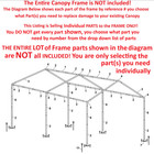 Coverpro 10 Ft  X 20 Ft Portable Car Canopy Individual Parts Only