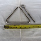 Grandmas Metal Triangle Percussion Instrument With Striker  Unbranded  Antique