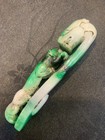 Unique Excellent Chinese Old Jadeite Jade Hand Carved  dragon  Belt Hook