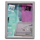 The Beadsmith Treasure Mat Tray  12 5 X 9 25 Inches  Bead Board  Grey Flocked  W