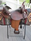 15   Fabtron Fqh Bars Brown Leather   Cordura Western Barrel trail Saddle Usa