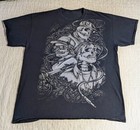 Hip Hop Compton Skull Black T Shirt Vtg Biggie Smalls Eazy E Tupac Sz Xl Read 