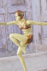 Bronze Woman Sculpture Cabaret Statue Con Brio Art Lady Dancer Female Rare Decor