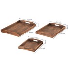 Rustic Breakfast Serving Tray Set Of 3