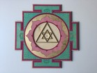 Wooden Ganesh Yantra  With Motif Ganesh Yantra Wall Art  Sacred Geometry - 50cm