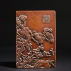 Fine Chinese Antique  songhua  Inkstone Hand Carving Flowers Ink Stone Marks