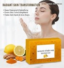 1-24  Pack 100g Natural Turmeric Lemon   Kojic Acid Brightening Soap - Handmade