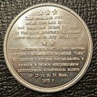 1975 Nasa Apollo Soyuz Joint Space Mission Relic Medal Coin Token          Us Russia