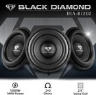 Black Diamond 12  Subwoofer Dual 2 2 Ohm 600 Watts Rms Dia-r12d2