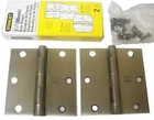 Lot Of 4 Stanley Hardware 3 5  Residential Door Hinges Square Antique Nickel