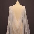  Pearls Wedding Bolero Lace Long 2 5meters Bridal Cape With Laceedge White Ivory